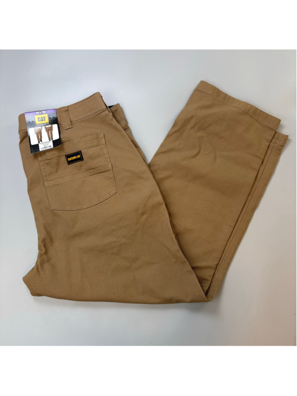 Caterpillar CAT Utility Pants 40 x 30 Brown Canvas Flex Gorpcore Workwear NEW